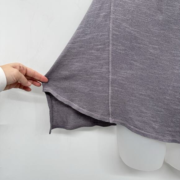 HEATHER Women's Linen Blend Oversized Sweater One Size Dusty Gray Coastal Dolman - Picture 4 of 9